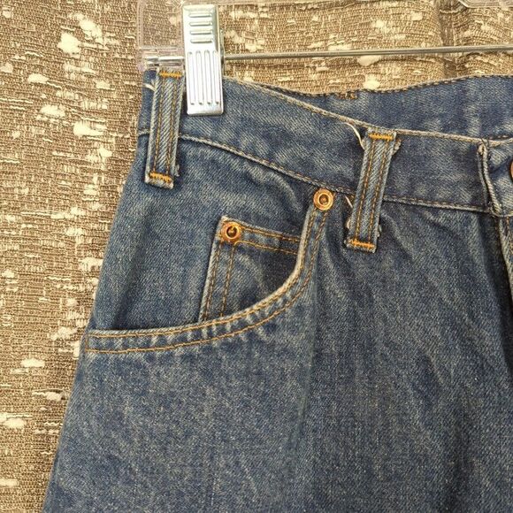 Vintage 60s/70s Straight Leg Denim Western Blue Jeans Talon Zipper 30x30 - Picture 11 of 16